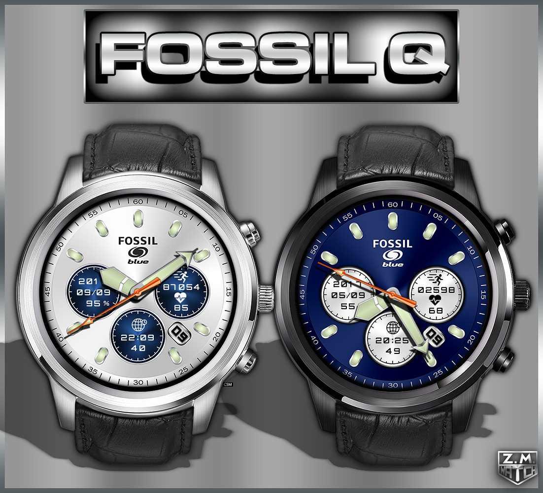 fossil q marshal watch faces
