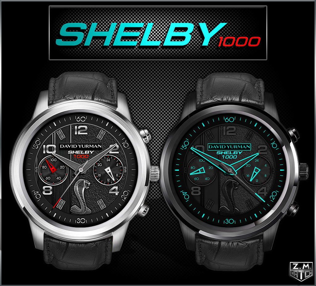 Shelby I present my latest clockskin Shelby 1000 Not for watchmaker Builded Original Finow face Engine Full Android Watch