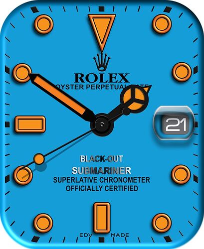 Custom Rolex Submariner Black-Out for applewatch