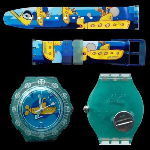 THE BEATLES COLLECTIBLE TIMEPIECES 1998 - SWATCH YELLOW SUBMARINE SDL 101 -3