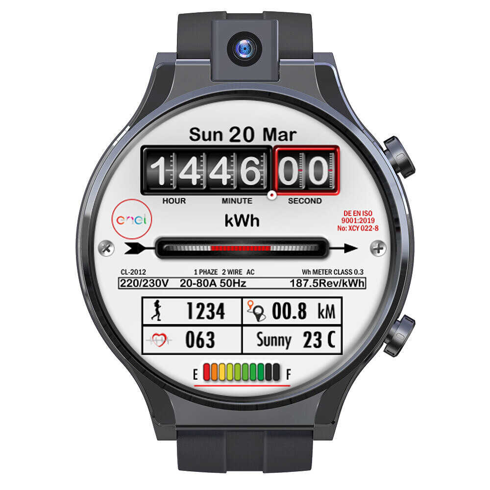 Electricity meter Round Custom Faces Full Android Watch
