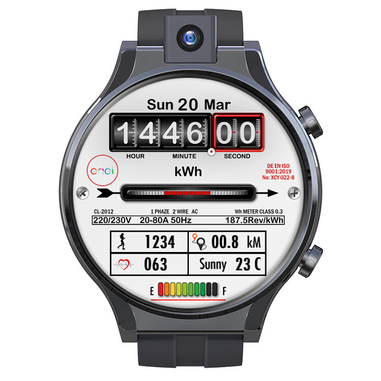 Electricity meter Round Custom Faces Full Android Watch