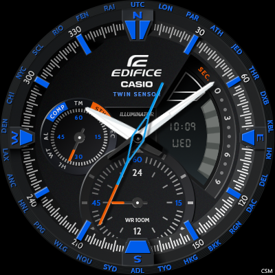 Casio EDIFICE ERA 300DB. I hope Original Finow face Engine Full Android Watch