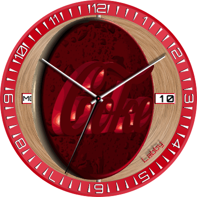 Spinning Coca-Cola Logo - Round Custom Faces - Full Android Watch