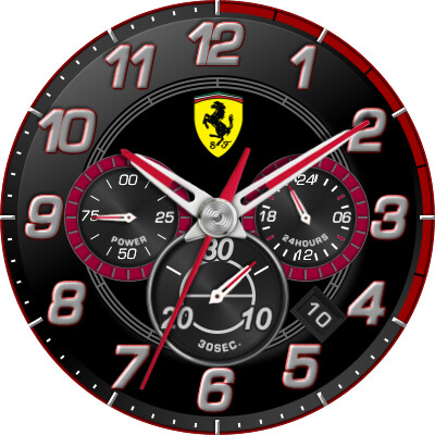 Here is my ClockSkin - Ferrari_AspireRed - Round Custom Faces - Full ...